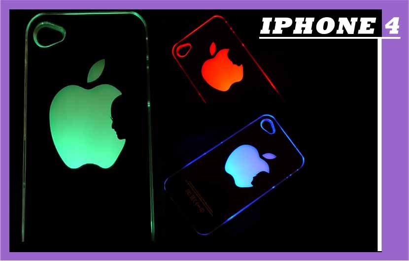 Coque iPhone 4 4S étui plastique lumineux fluorescent dans le noir