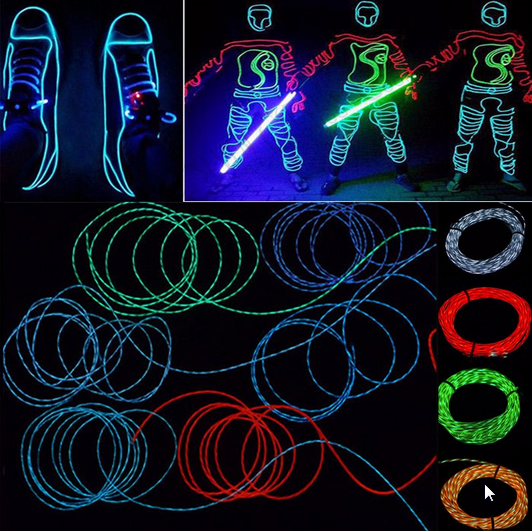 Fils Lumineux, Câbles Lumineux, Costumes Lumineux, Fils LED