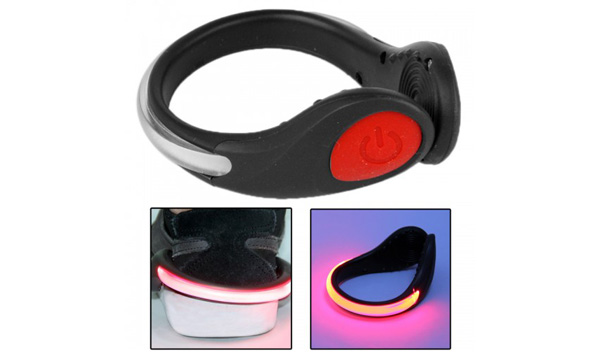 Lampe A Clip Led Jogging Course Velo Rouge Blanc Securite Sport à