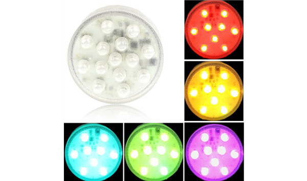 AMPOULE LED CRISTAL PARALLELES RGB E27 TELECOMMANDE 3W