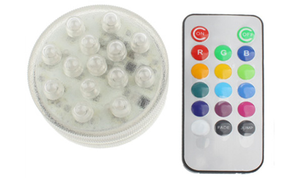 AMPOULE LED CRISTAL PARALLELES RGB E27 TELECOMMANDE 3W