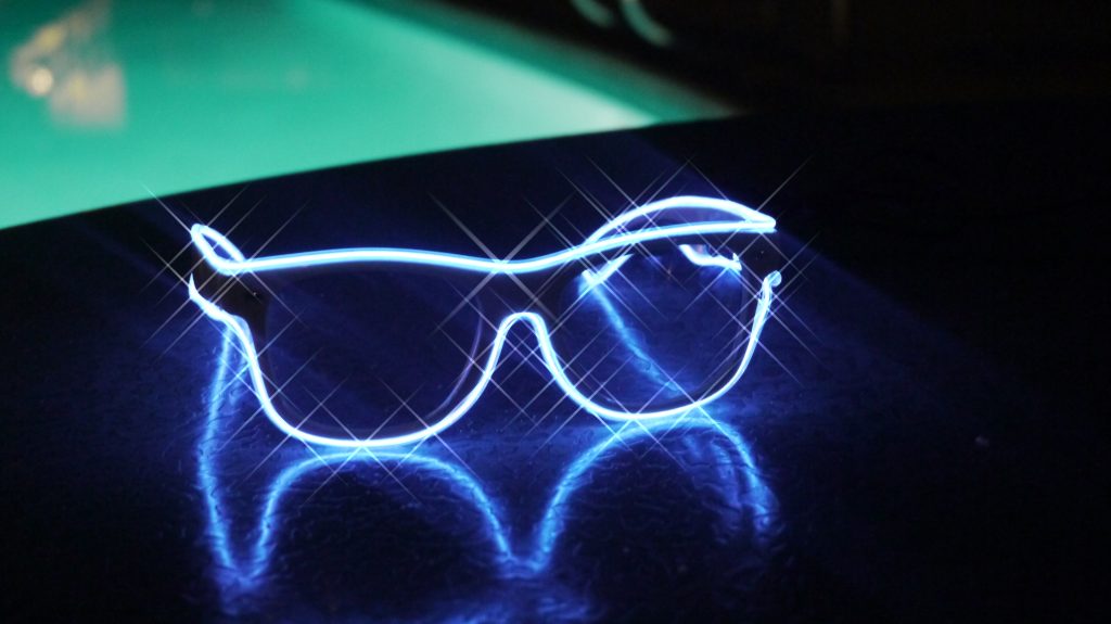 LUNETTES LED. Lunettes illuminées, lunettes lumineuses