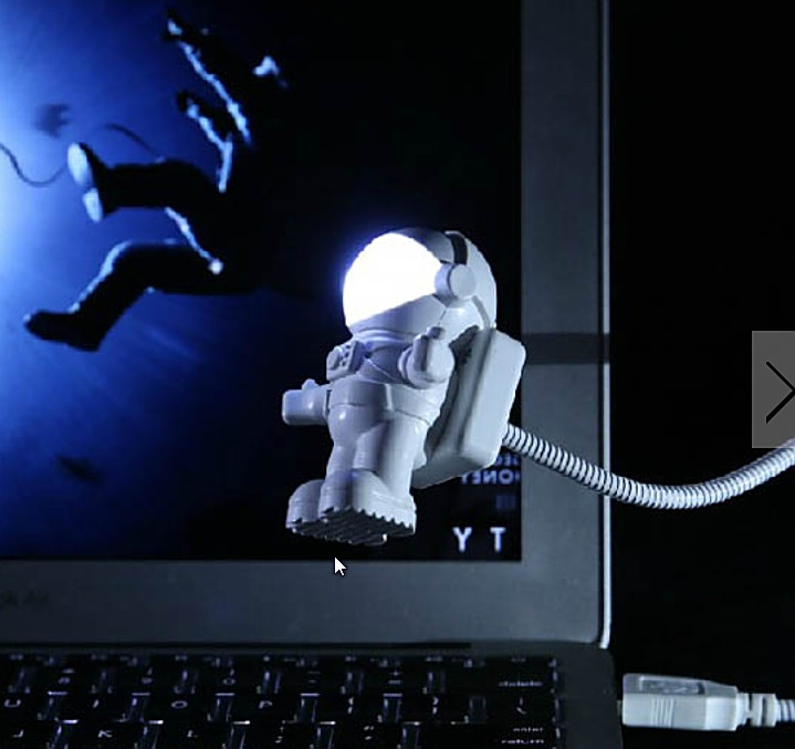 LAMPE USB GRAVITY. Parfait éclairage d'ordianateur