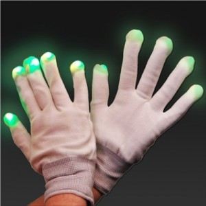 GANTS Lumineux LED, La lumière au bout des doigts !