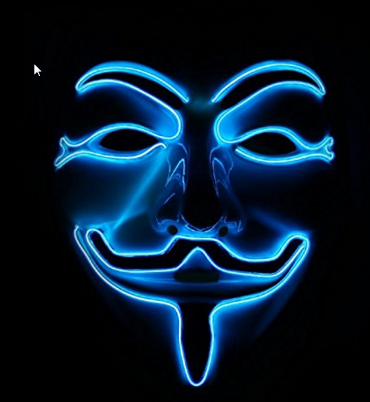 Masque d'Anonymous Lumineux LED Adulte - Accessoires de Films sur The  Duck.fr
