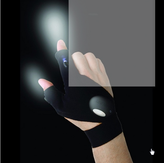 Gants LED Equivera - 2 Lampes - Gants lumineux - Gant lampe de