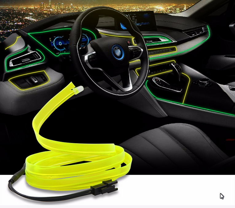 Lumière intérieure de voiture, Lumière ambiante de voiture, Lampe LED Rgb  12 couleurs Car Touch, Lumière LED intérieure de voiture sans fil RGB