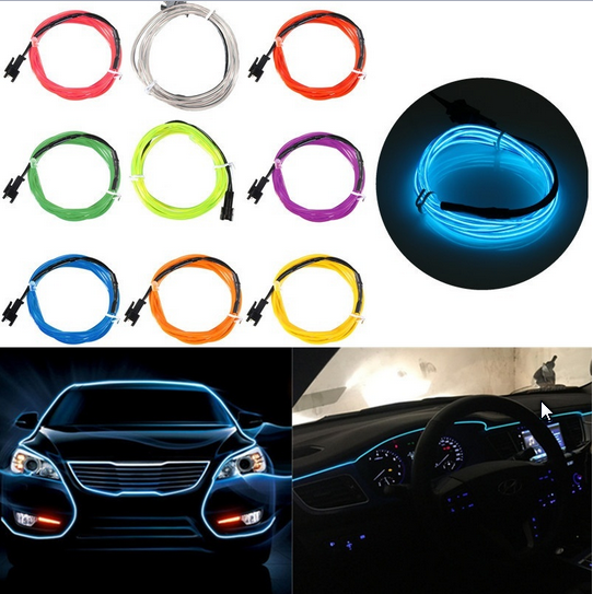 Intérieur de voiture - éclairage d'ambiance - décoration led - éclairage -  coloré 