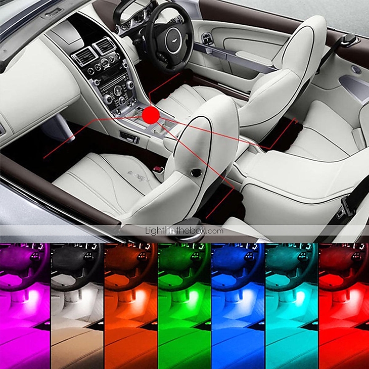 Bande lumineuse LED pour intérieur de voiture, LEDCARE RGB