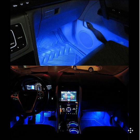3m Bande LED d'éclairage intérieur de voiture bleu 12V LED