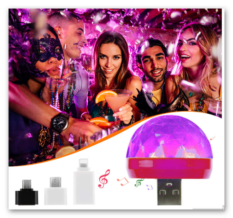 Mini AMPOULE LED USB Effets Disco