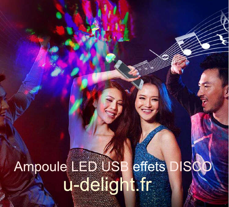 Mini AMPOULE LED USB Effets Disco