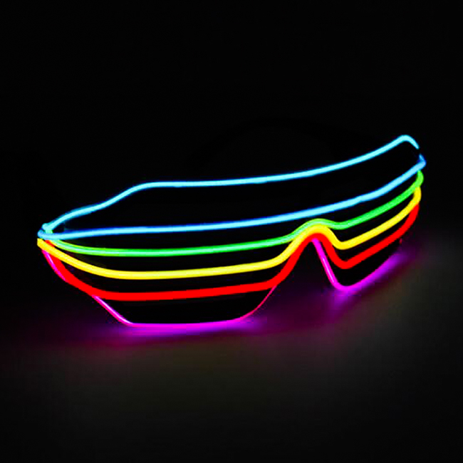50 lunettes lumineuses multicolore