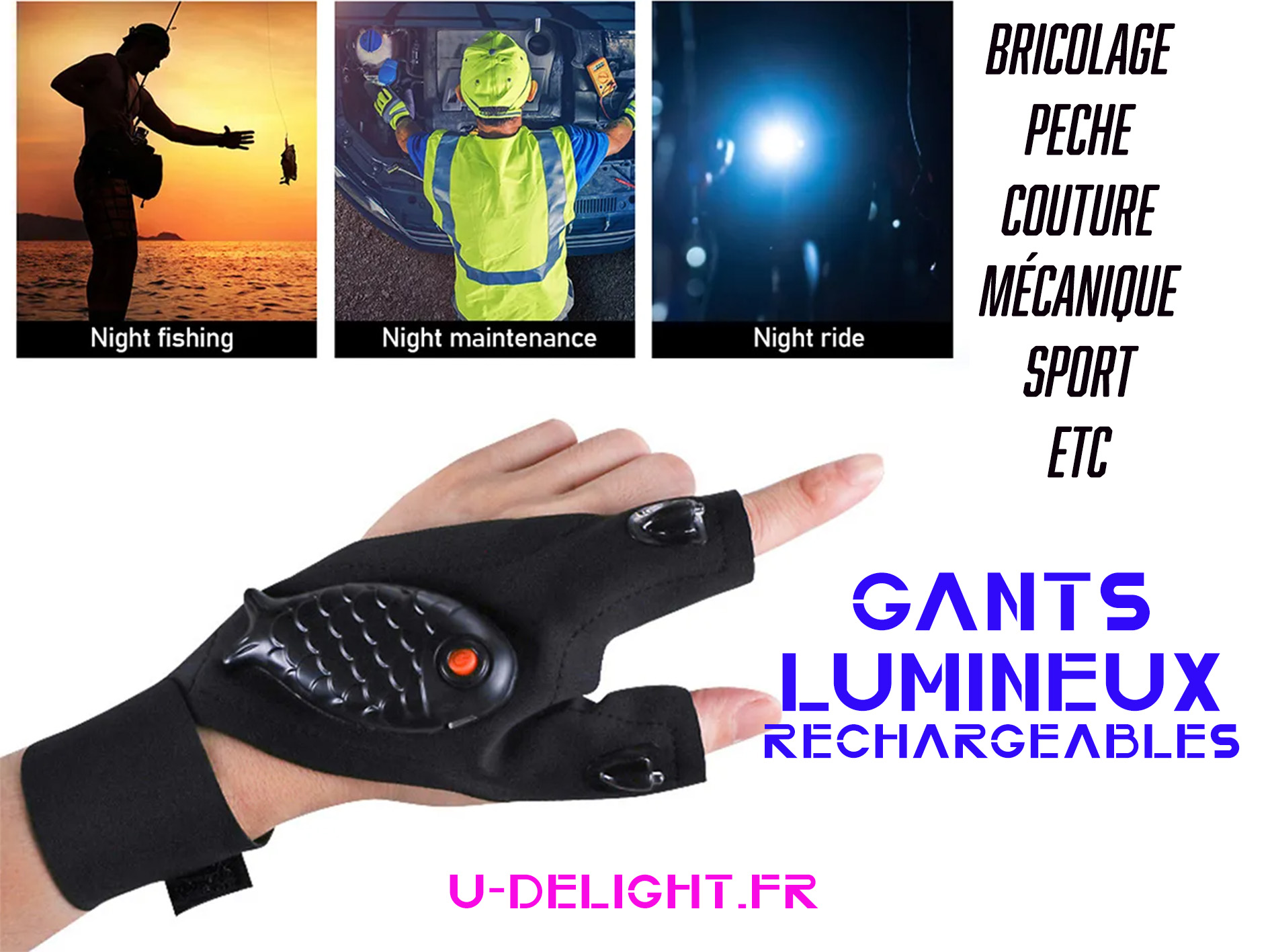 Accessoires sécurité, Vestes lumineuses, brassard LED